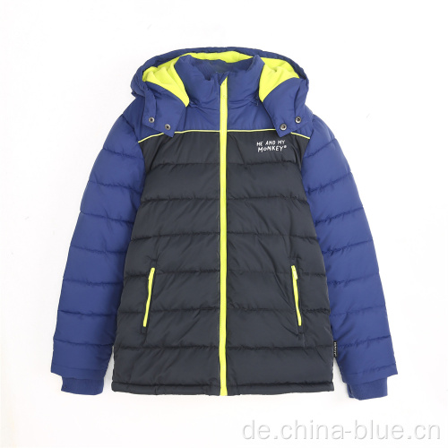 Kontrastfarbe Block warme Winterjacke Jacke